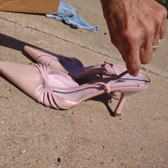 VTG Ginni Bini pink heels size 9M - Picture 9 of 13